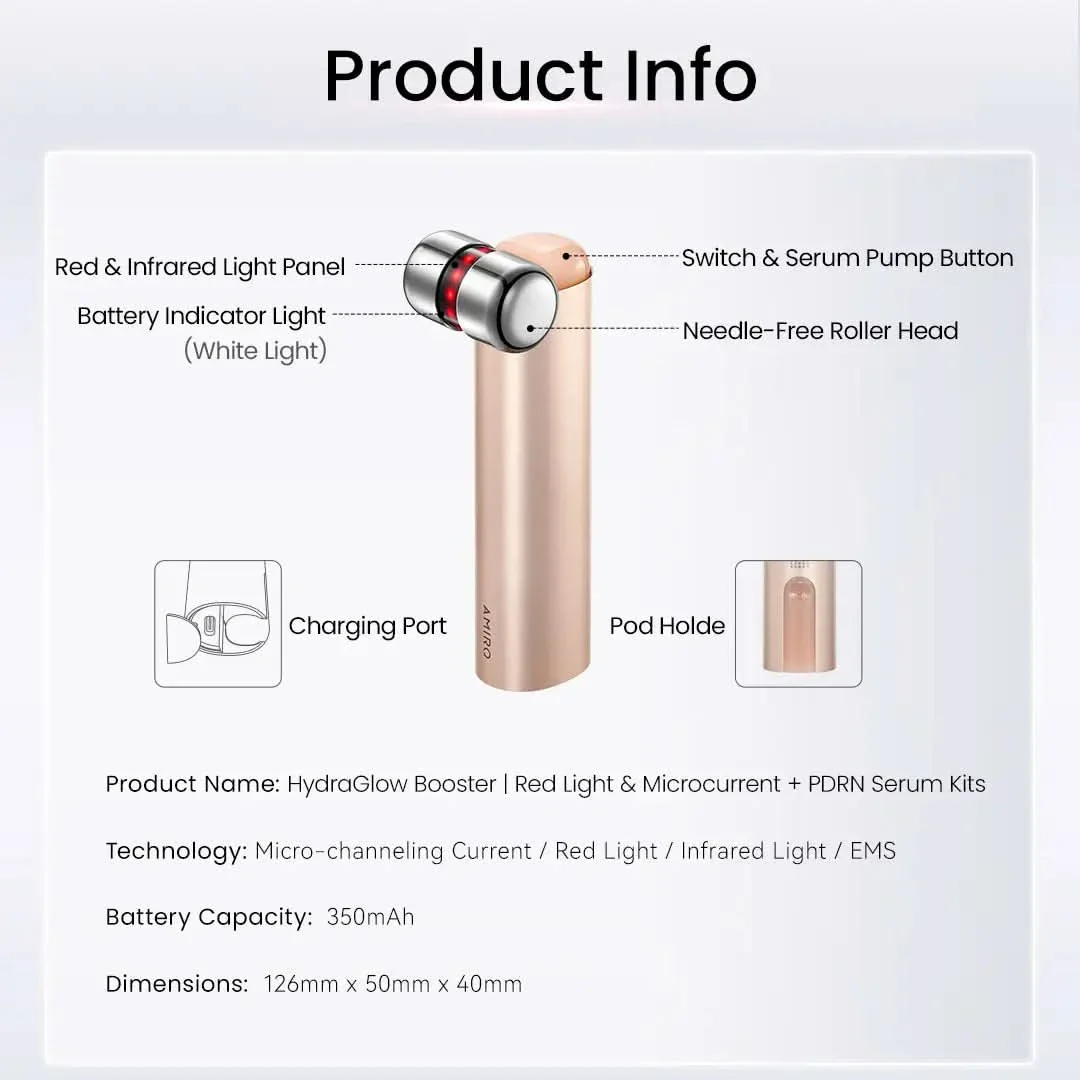 HydraGlow Booster<br><small>Red Light & Microcurrent + PDRN Serum Kit</small> - Image 12