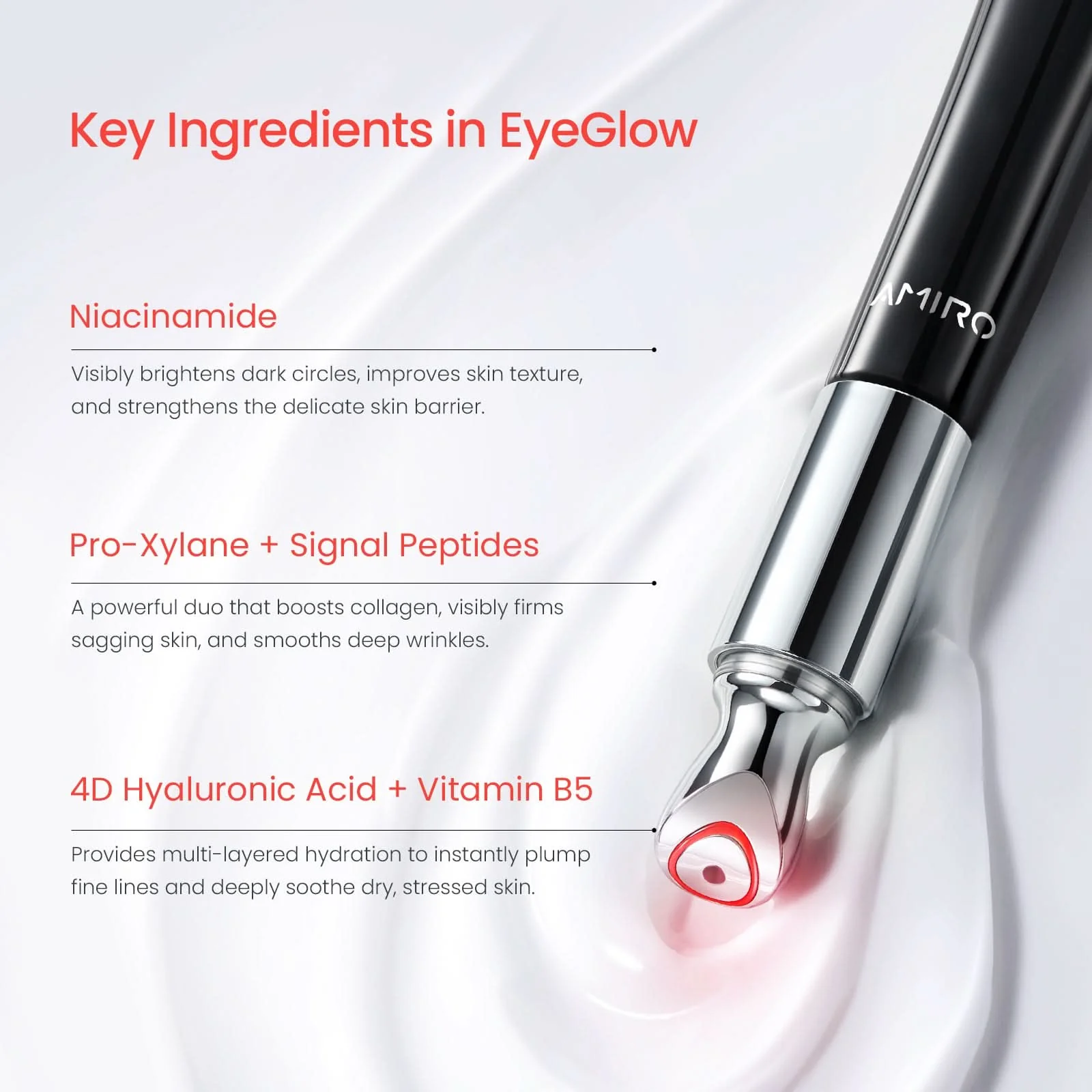 AMIRO EyeGlow Red Light & Microcurrent Eye Cream - Image 6